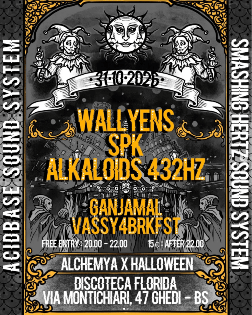 Alchemya Halloween tekno outdoor Discoteca Florida Ghedi October 2026