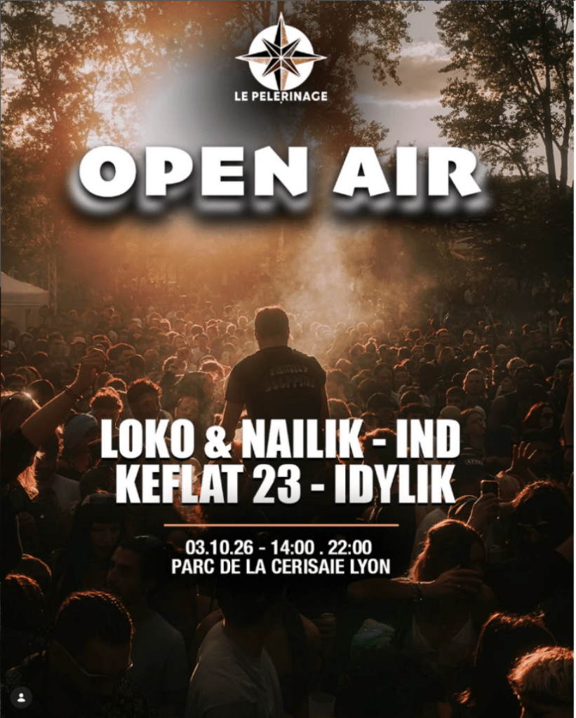 Le Pèlerinage open air tekno Lyon Parc de la Cerisaie October 2026